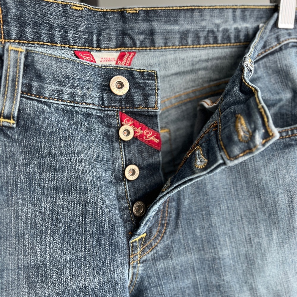 Lucky Brand by Gene Montesano Women’s Stretch Button Fly Boot Cut Jeans Pants 10 - Picture 6 of 6